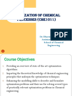 Optimization of Chemical Processes (Che1011)