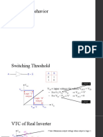 The Static Behavior: Switching Threshold Noise Margins