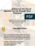 New Guidelines For The Use of Blended Gas For Draught Beer Dispense