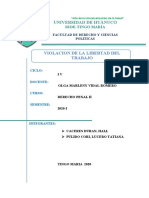 Monografia Violacion de Las Libertad Del Trabajo