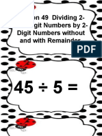 Lesson 49 Dividing 2 - To 3-Digit Numbers by 2-Digit Numbers Without and With Remainder