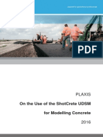 Plaxis On The Use of The Shotcrete Udsm For Modelling Concrete 2016