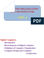Computer Organization and Architecture: Unit - I