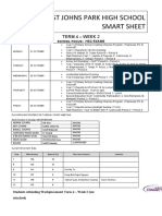 ST Johns Park High School Smart Sheet: Term 4 - Week 2