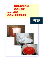 Elaboracion Yogurt Batido Con Fresas