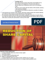 Lecture 17 Reduction of share capital