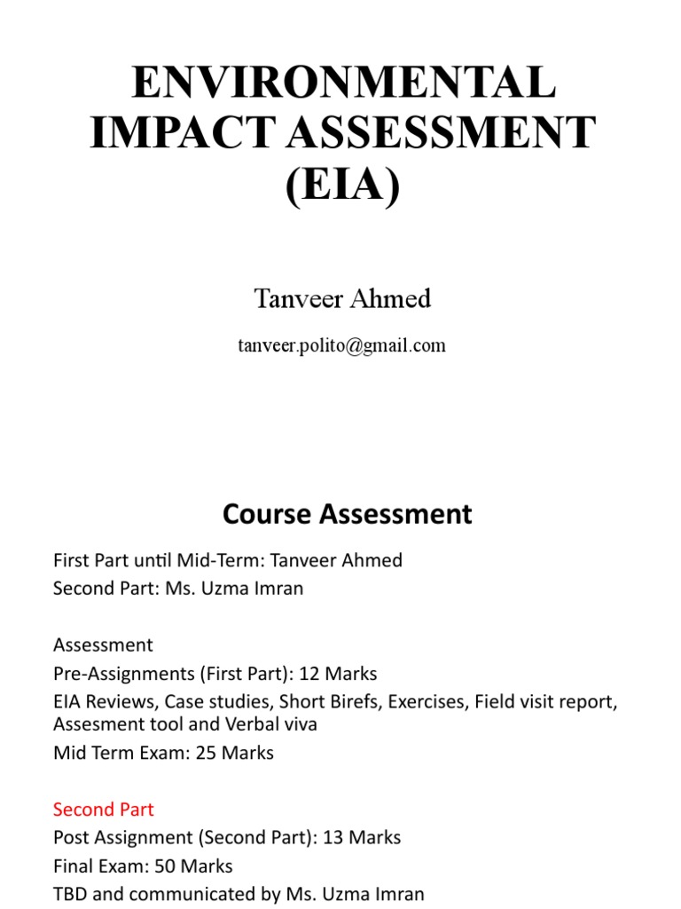 EIA Training Overview and Assessment | PDF | Environmental Impact ...