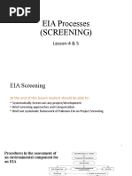 EIA Processes (Screening) : Lesson-4 & 5