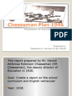 Cheeseman Plan 1946: Philosophy of Malaysian Education