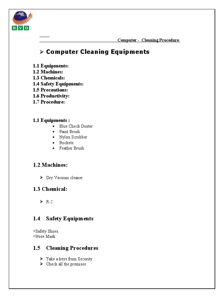 Computer Cleaning Guide | PDF | Business | Computers