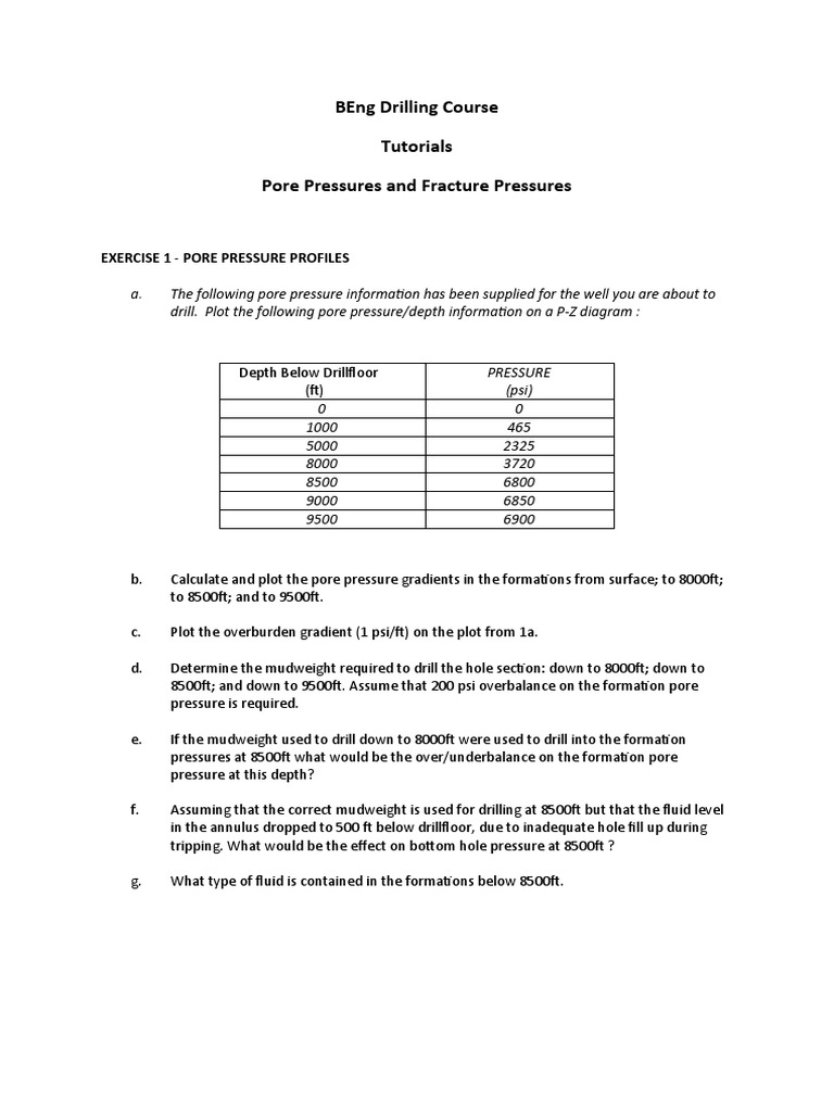Pore Pressure and Fracture Gradient Analysis | PDF | Pressure ...
