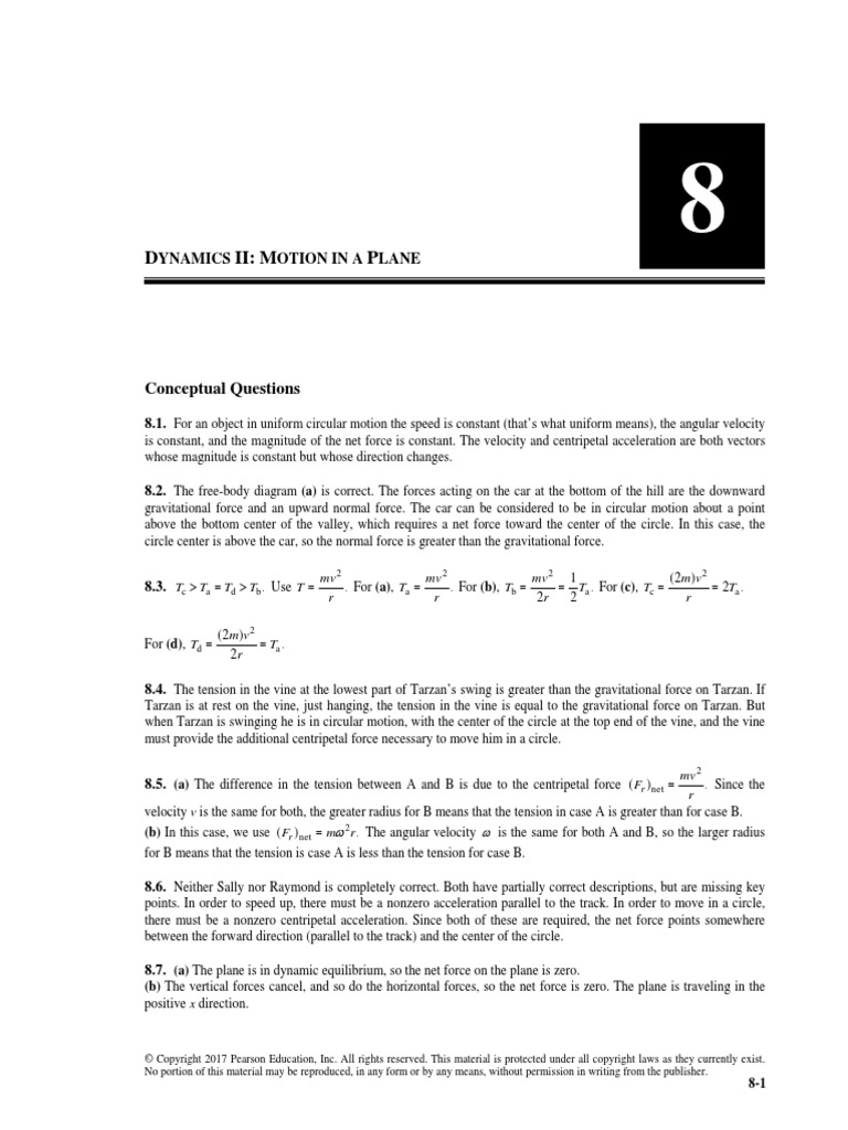 D II: M P: Conceptual Questions | PDF | Acceleration | Force