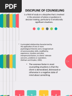 Diss 11 - Discipline of Counseling