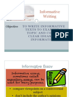 Informative Writing Structure