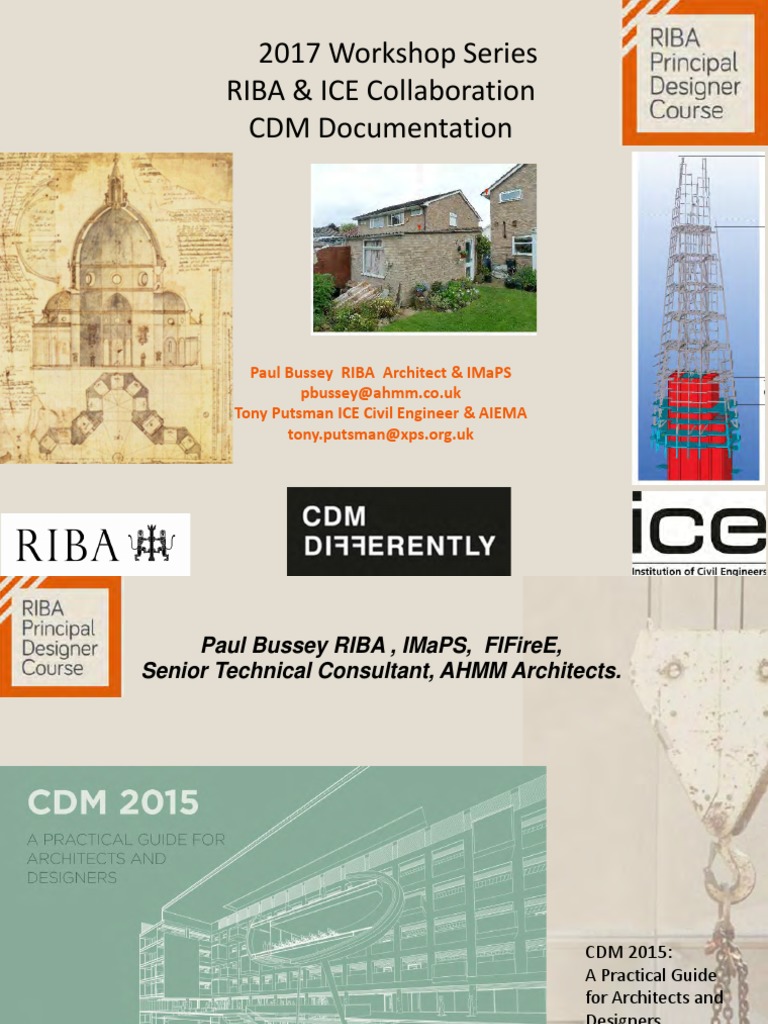 CDM 2015: Principal Designer Workshop | PDF | Risk | Occupational ...