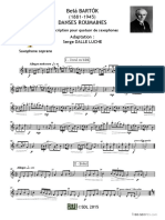 (Free Scores - Com) - Bartok Bela Six Danses Populaires Roumaines Saxophone Soprano 2649 82121