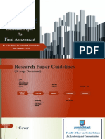 Research Paper As Final Assessment: Mr. Ly Tho, Subject: Int. Leadership & Communication Year: 4 Semester: 1, IR-IP