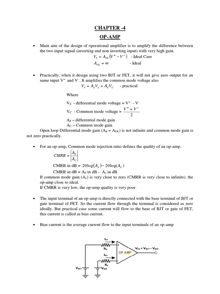 OPamp Problems PDF Operational Amplifier Low Pass Filter