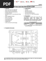 Pcm3070 Stereo Audio Codec With Embedded Minidsp: 1 Features 2 Applications