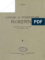 Nicolae Iorga - Lipsuri C899i C3aendreptc483ri Ploec899tene - Conferinc89bc483 C89binutc483 La Ploec899ti 30 Octombre 1938 PDF