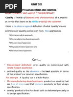 CH 6 Quality Management