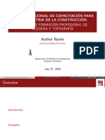 Servicio Nacional de Capacitaci On para La Industria de La Construcci ON Escuela de Formaci On Profesional de Geodesia Y Topograf Ia