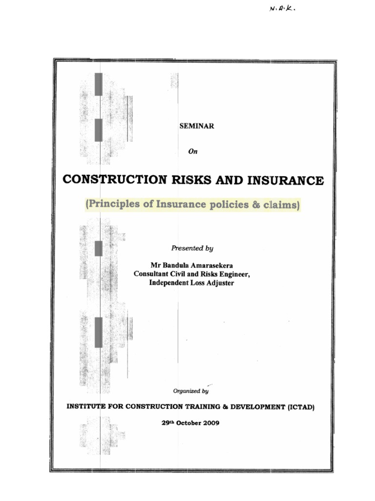 Construction Insurance Overview | PDF | Reinsurance | Insurance