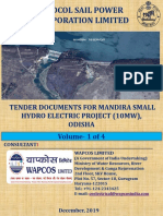 Tender Documents For Mandira Small Hydro Electric Project (10Mw), Odisha Volume-1 of 4