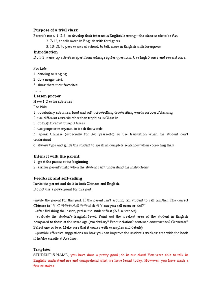 TTRC Class Flow Script | PDF | English Language | Vocabulary