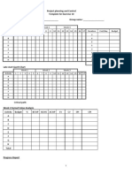 Project Planning and Control Template For Exercise 10