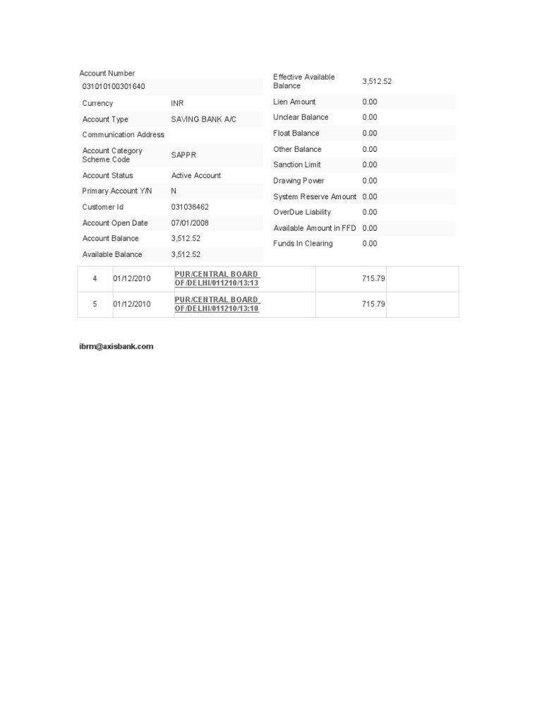 Account Numberaxix | PDF