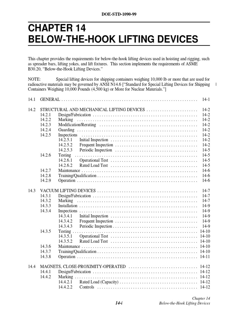Below-the-Hook Lifting Devices Guide | PDF | Machines | Wear
