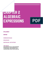 VIII Notes 2 Algebraic Expressions