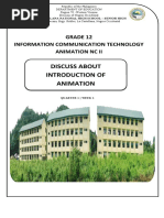 Discuss About Introduction of Animation: Grade 12 Information Communication Technology Animation NC Ii