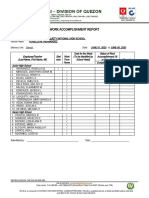 Deped - Division of Quezon: Work Accomplishment Report