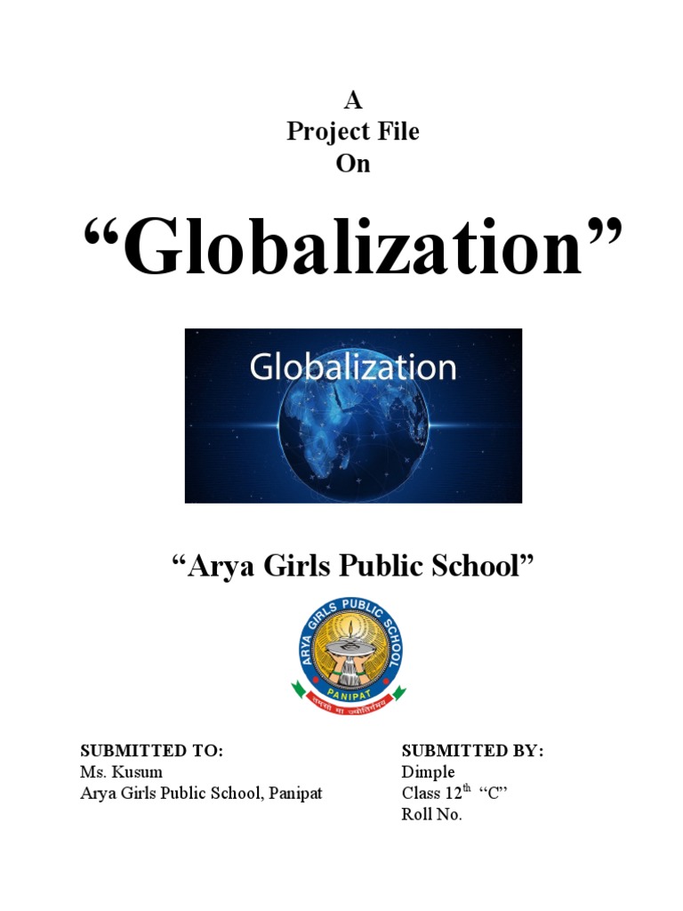 Globalization Project - Arya Girls School | PDF