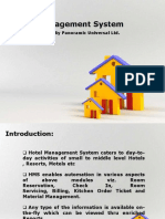 Hotel Management System: by Panoramic Universal LTD