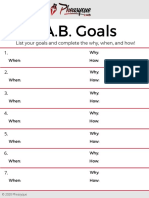 L.A.B. Goals: 1. List Your Goals and Complete The Why, When, and How!