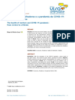 Saúde Do Traballhador em T3mpos de Covid 19, Artigos Recente de 2020