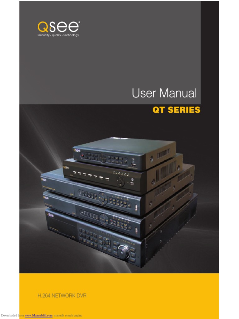 User Manual: QT Series | PDF | Digital Video Recorder | Usb