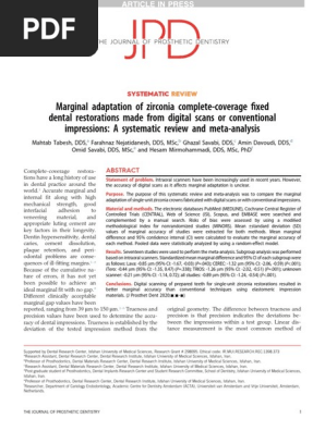 10 1016 J Prosdent 2020 01 035 1 Pdf Systematic Review Meta Analysis
