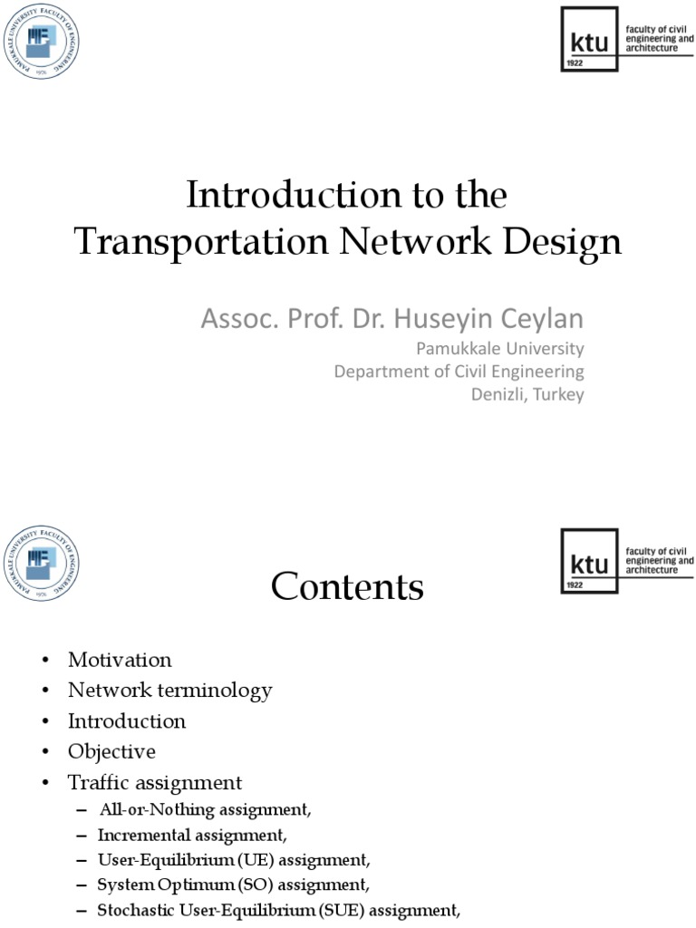 Introduction To The Transportation Road Network Design | PDF | Applied ...