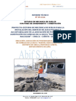 Estudio de mecánica de suelos para saneamiento y cimentación en Chilca