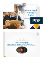 Course: Legal Technician English: Teacher: Mag. Karen Y. Escalera Vicente