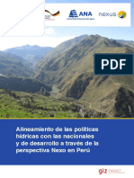Alineamiento de Las Políticas Hídricas Con Las Nacionales y de Desarrollo A Través de La Perspectiva Nexo en Perú Final PDF