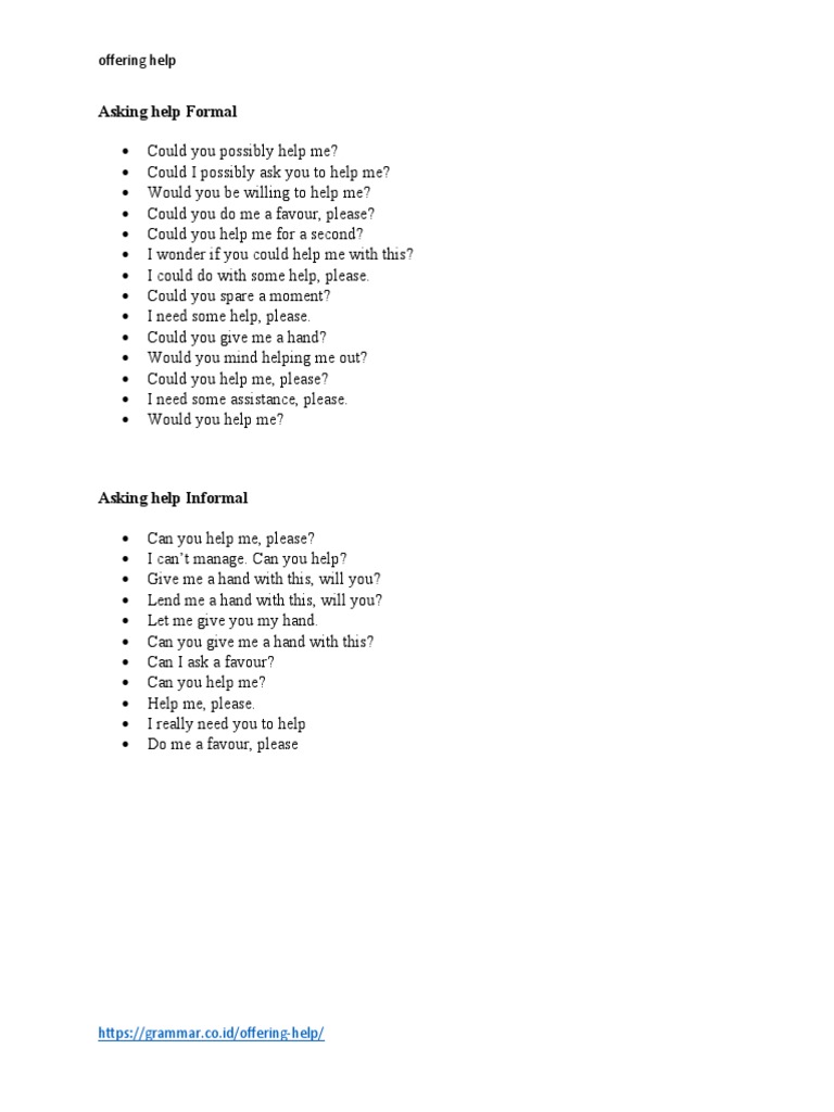 Offering Help 27072020 | PDF