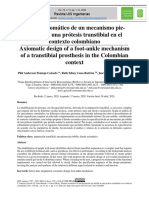 Axiomatic design of a foot-ankle mechanism of a transtibial prosthesis in the Colombian context 