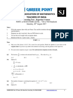 NMTC at Sub Junior Level VII VIII Standards PDF