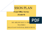 Lesson Plan: Front Office Service (Grade 8)