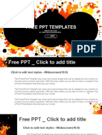 Grunge Circle With CMYK Ink Splashes PowerPoint Templates Widescreen